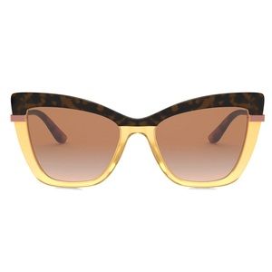 Dolce & Gabbana Half Print Havana Cat-eye Sunglasses DG4374
